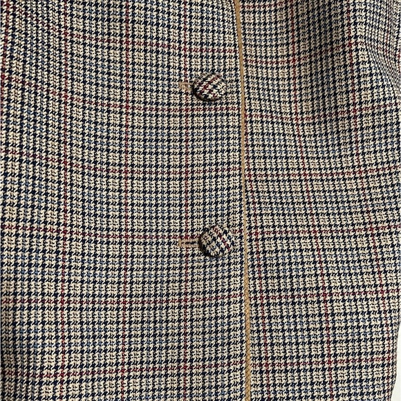 Pendleton Women’s 100% Wool Multicolor Houndstooth Blazer Size 18W Preppy - Picture 6 of 8